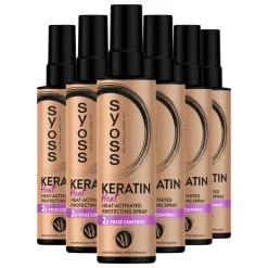 6x Syoss Keratin Heatprotection Spray 200 ml