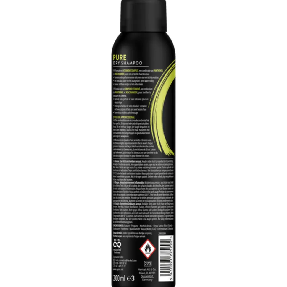6x Syoss Pure Fresh Droogshampoo 200 ml