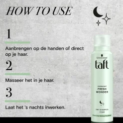6x Taft Droogshampoo Overnight Fresh Wonders 150 ml