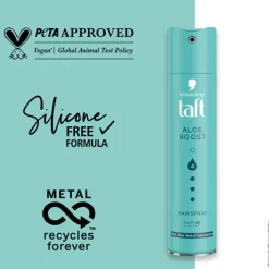 6x Taft Hairspray Aloe Boost 250 ml