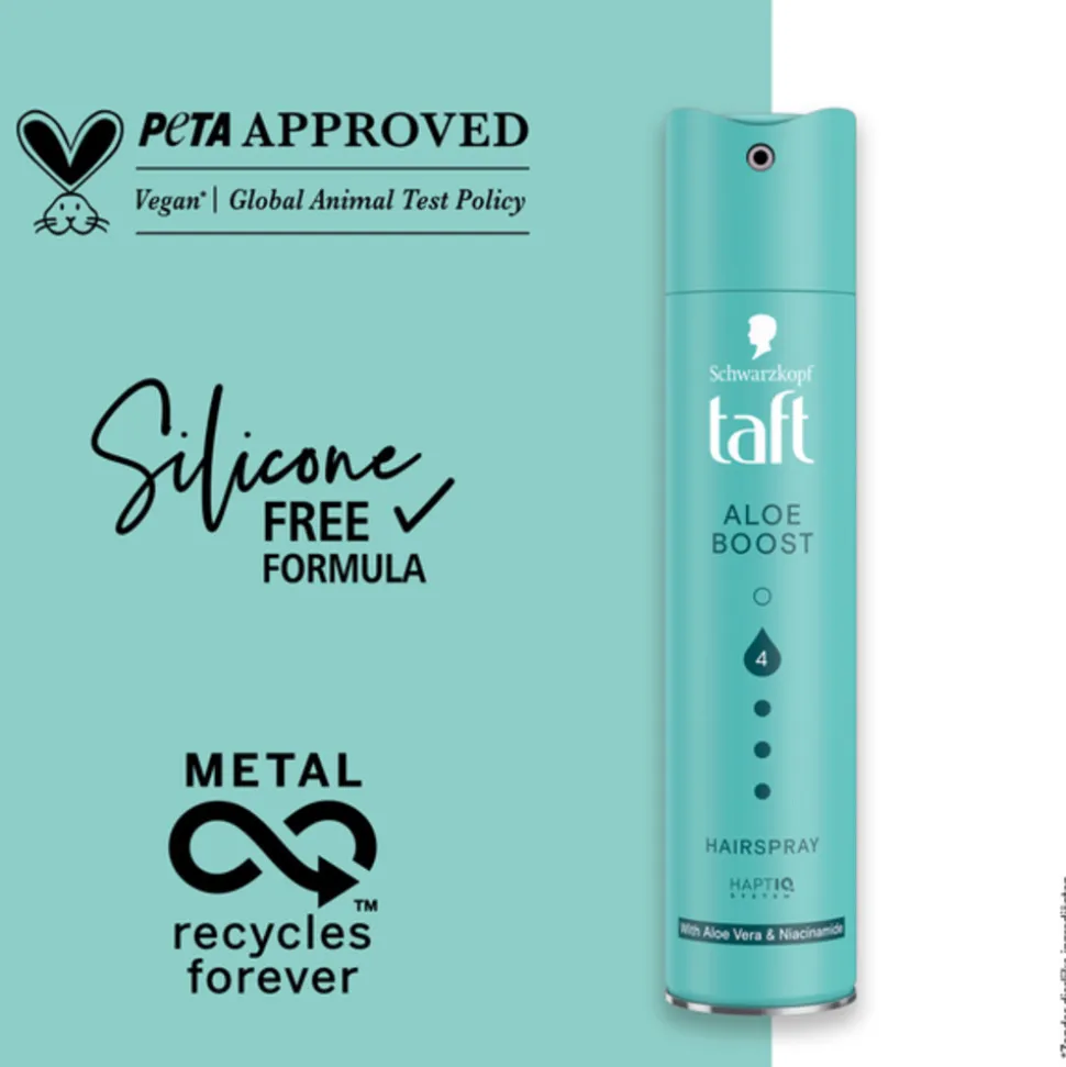 6x Taft Hairspray Aloe Boost 250 ml