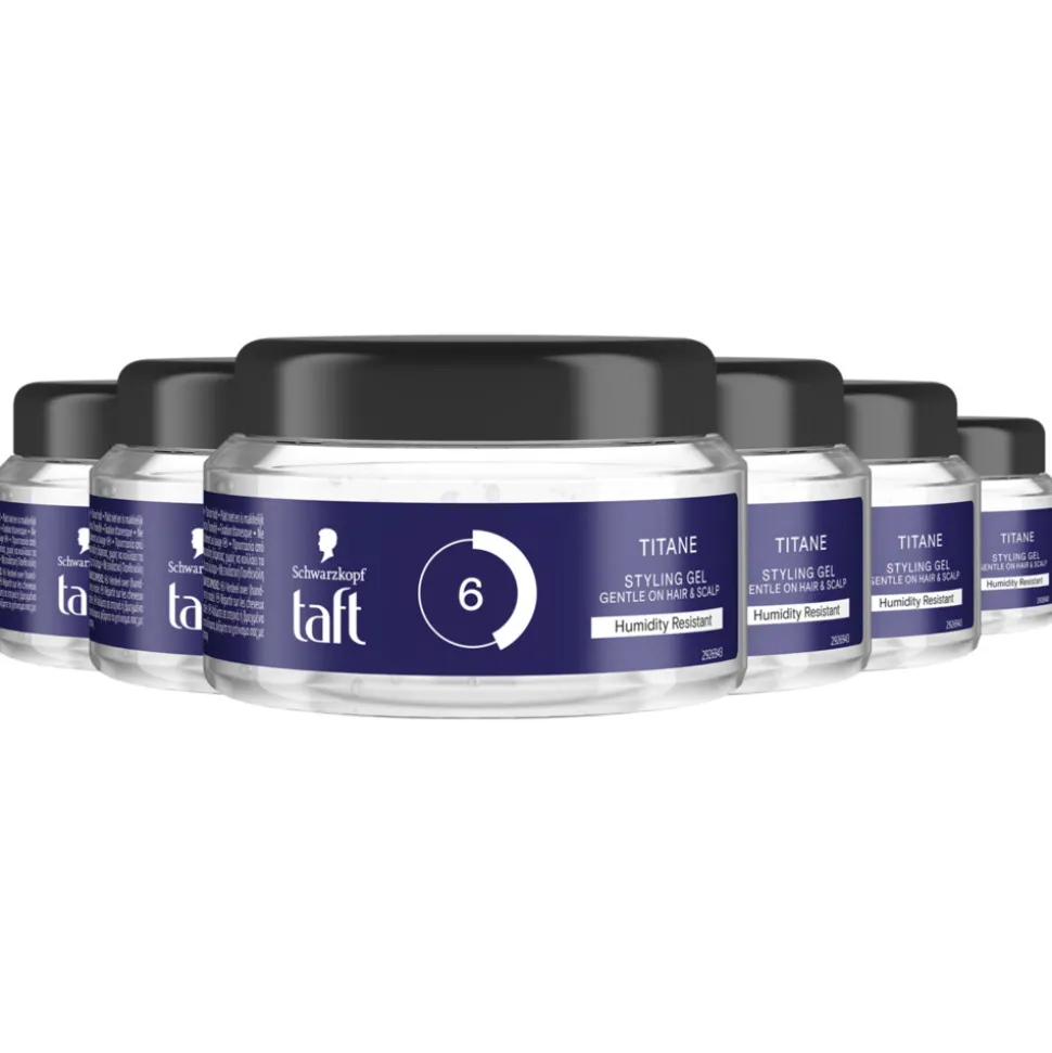 6x Taft Men Power Gel Titane Hold 6 250 ml