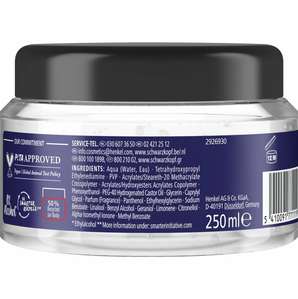 6x Taft Men Power Gel Titane Hold 6 250 ml