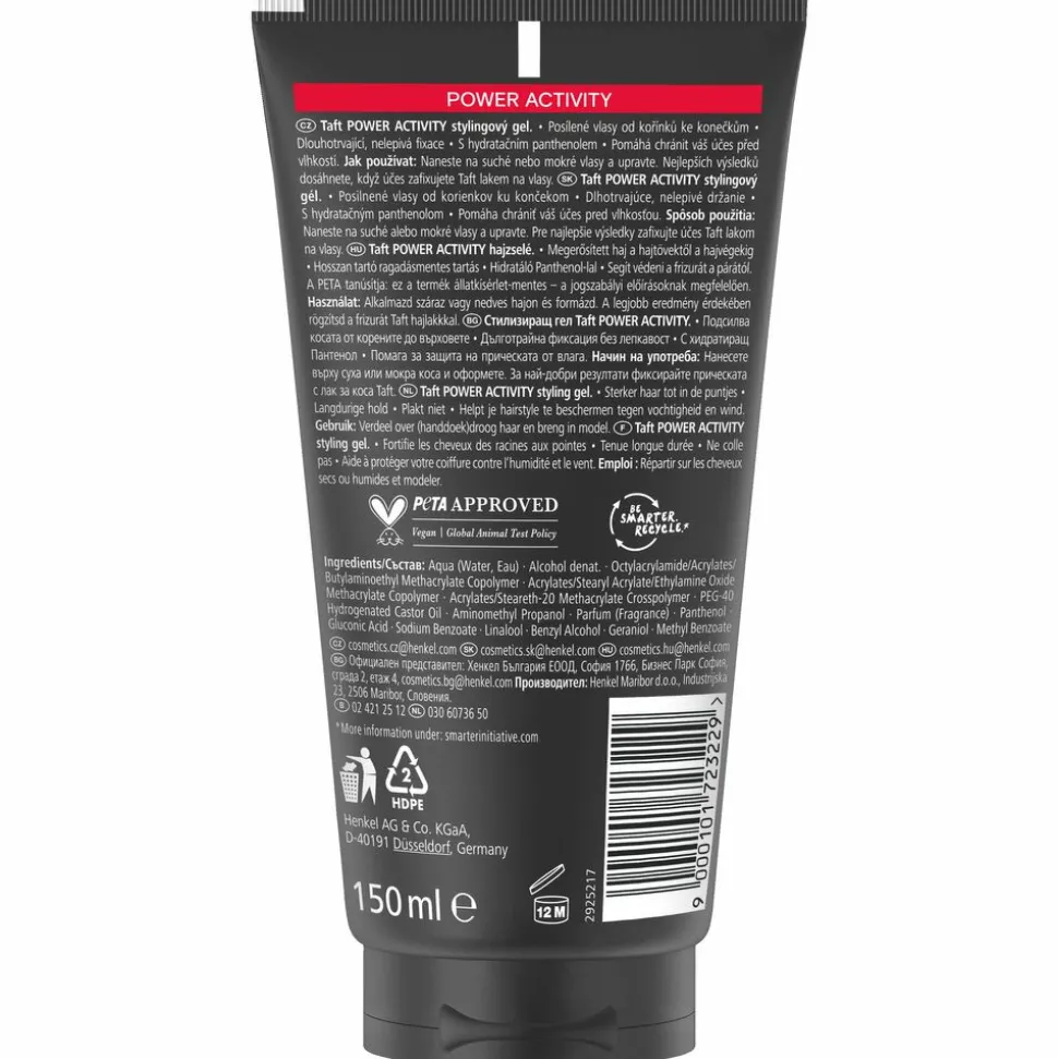 6x Taft Styling Gel Power Active 150 ml
