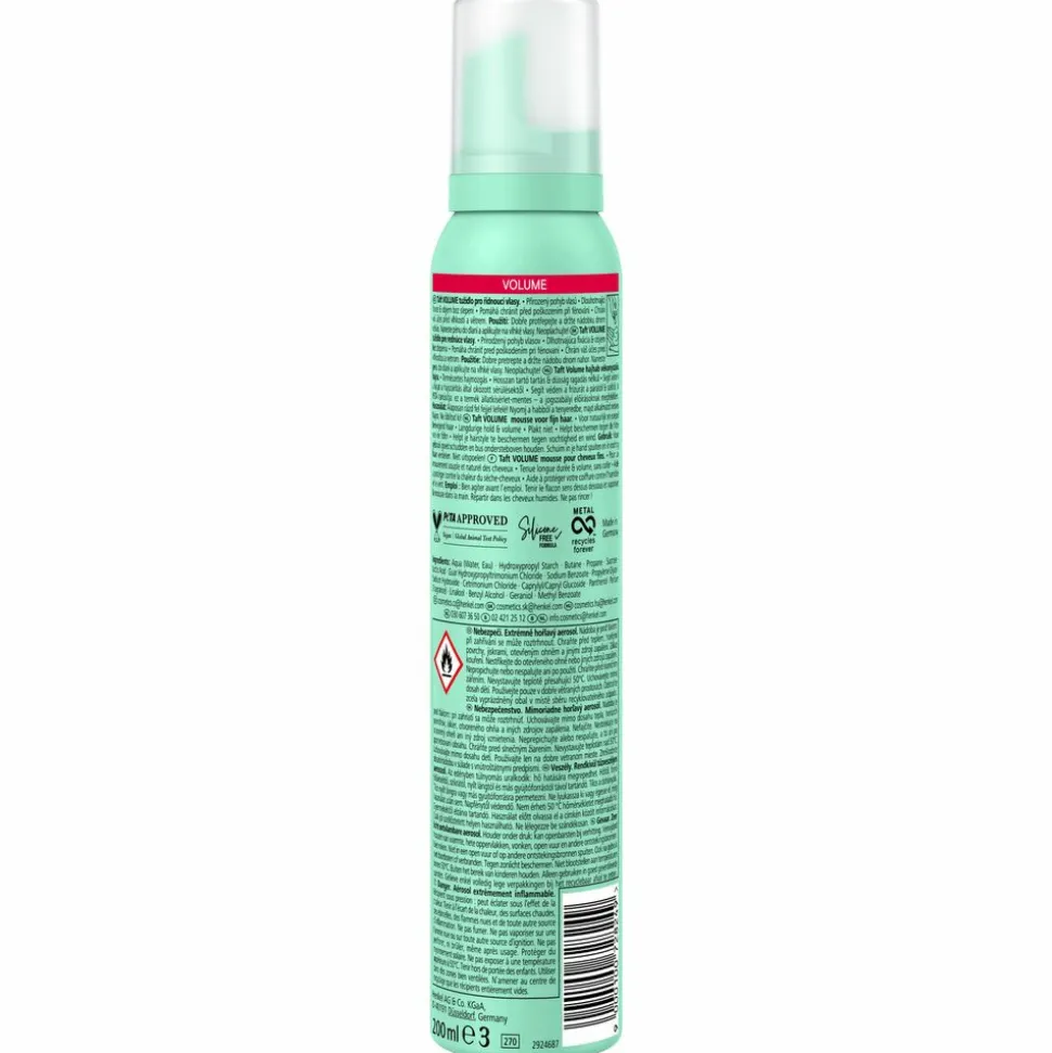 6x Taft True Volume Mousse Mega Strong 200 ml