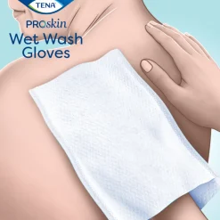 3x TENA Proskin Wet Wash Gloves Zonder Parfum 8 stuks