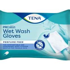 3x TENA Proskin Wet Wash Gloves Zonder Parfum 5 stuks