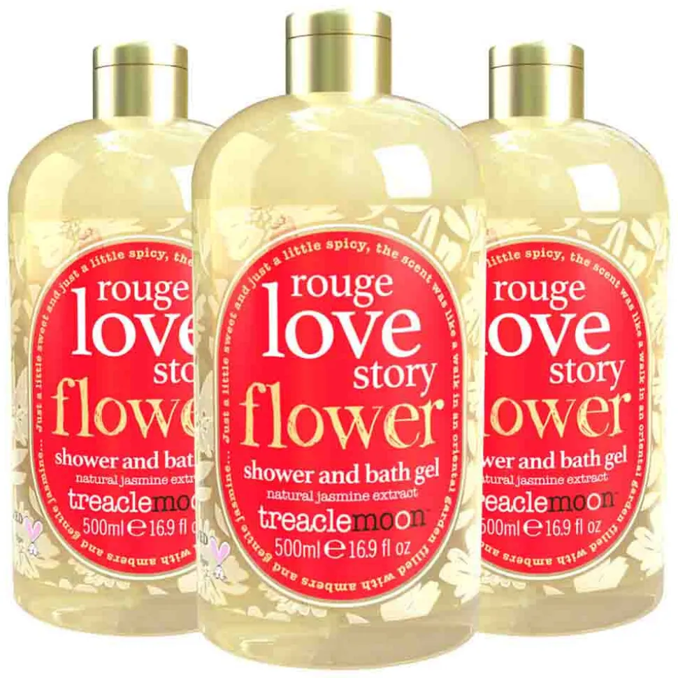 3x Treaclemoon Rouge Love Story Bad en Douchegel 500 ml