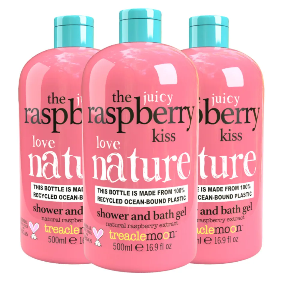 3x Treaclemoon The Raspberry Kiss Bad en Douchegel 500 ml