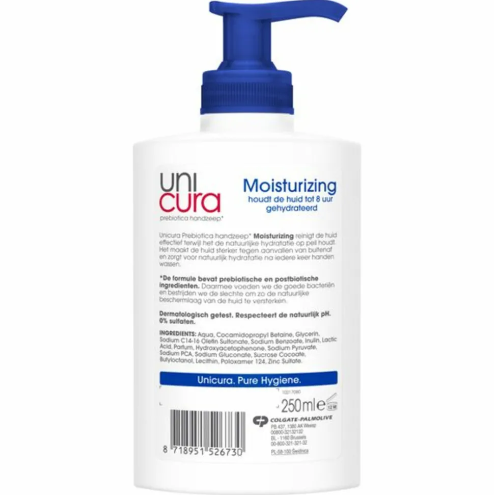 6x Unicura Vloeibare Handzeep Prebiotica Moisturizing 250 ml
