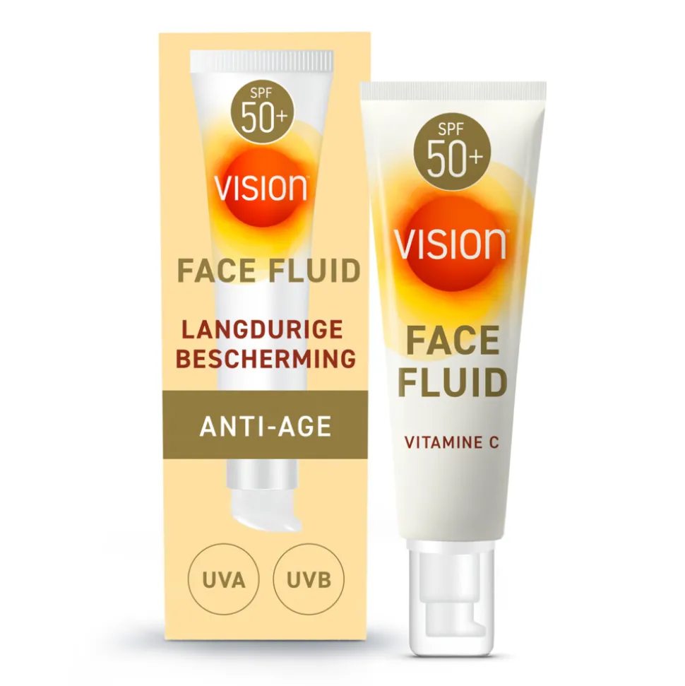 2x Vision Zonnebrand Face Fluid SPF 50+ 50 ml