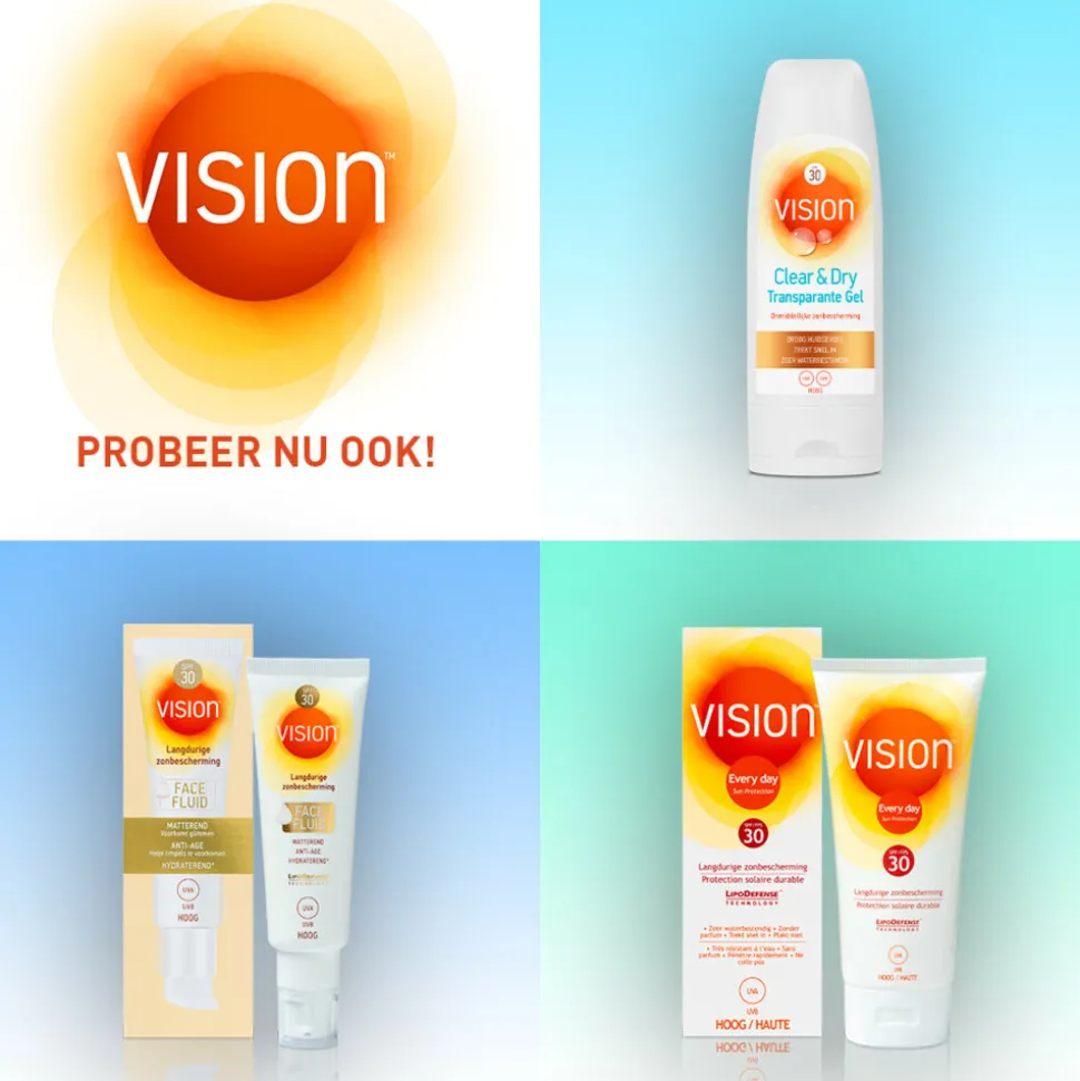 2x Vision Zonnebrand Sport Sun Care SPF 30 20 ml