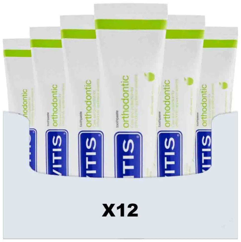 12x Vitis Tandpasta Orthodontic 75 ml
