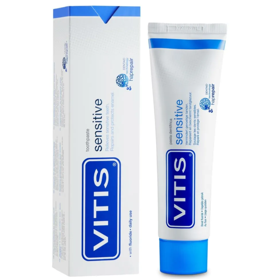 3x Vitis Tandpasta Sensitive 75 ml