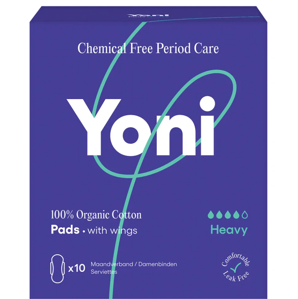 Yoni Biologisch Katoenen Maandverband Heavy 10 stuks