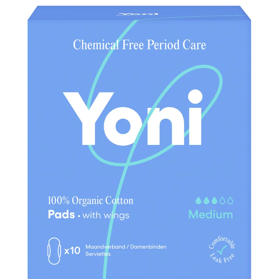 Yoni Biologisch Katoenen Maandverband Medium 10 stuks