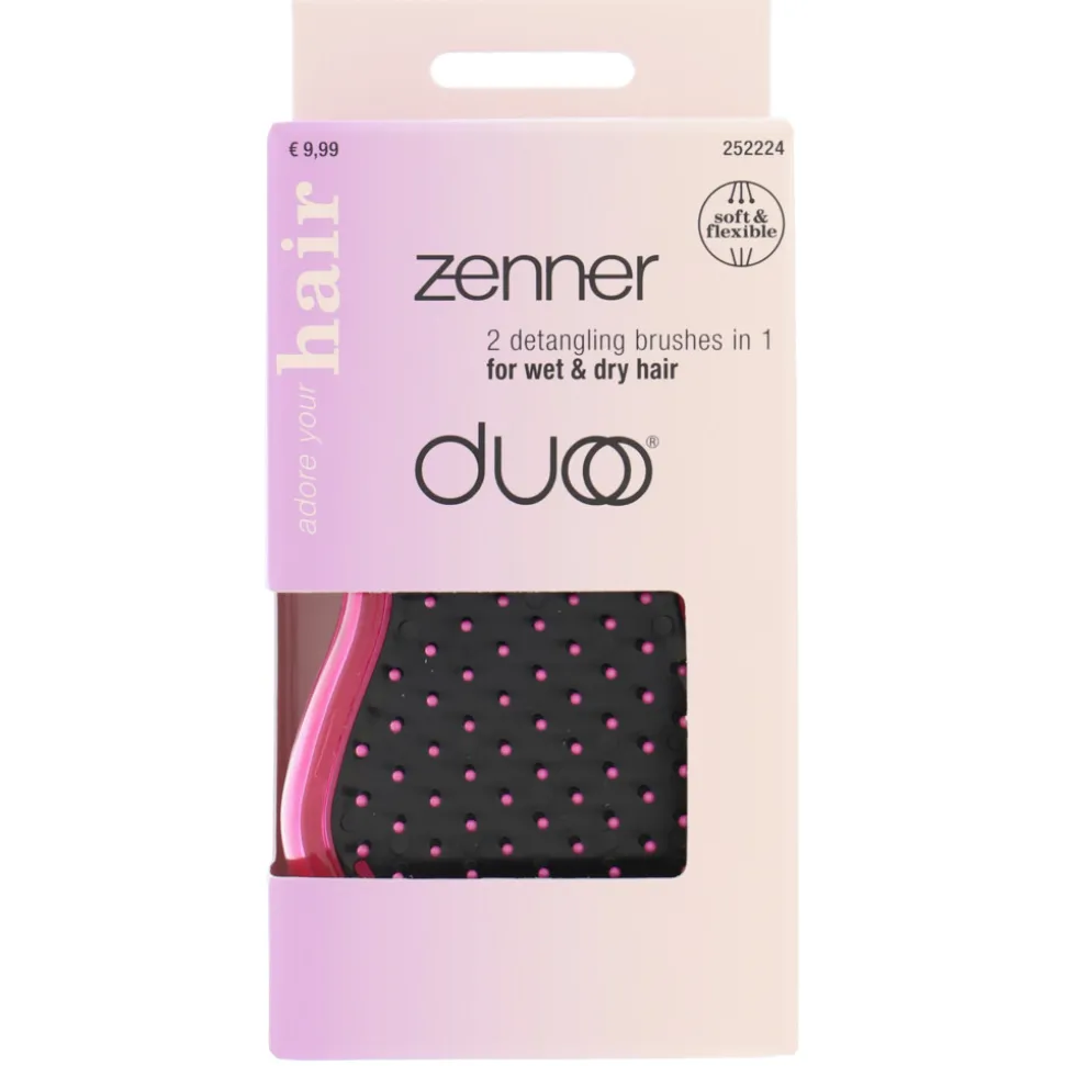 Zenner Duoo Haarborstel Roze Zwart
