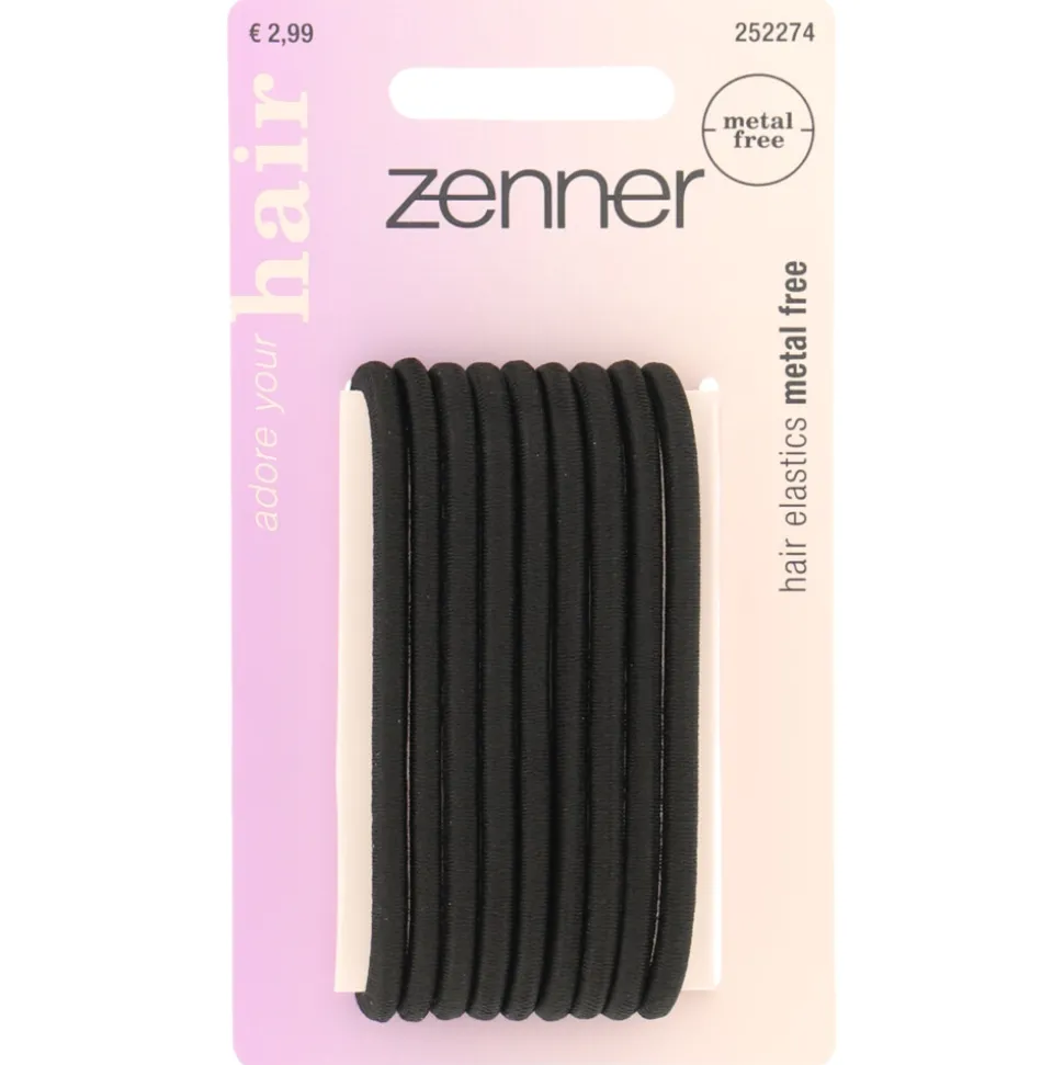 Zenner Elastieken Metal Free Zwart 9 stuks